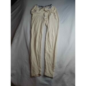 ColdPruf Mens Thermal Pants Small Cream Wool Blend Dual Layer Long Johns